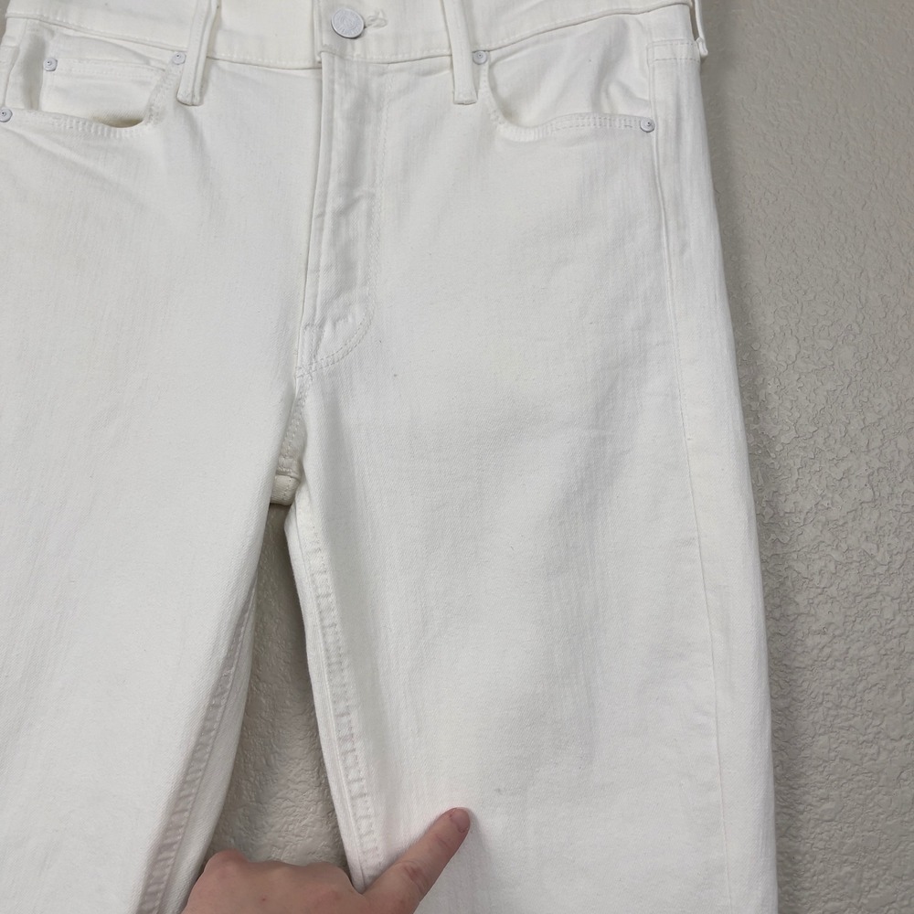 MOTHER The Mid Rise Dazzler Ankle Jeans 28 White Fairest Of Them All Slim - Picture 8 of 16
